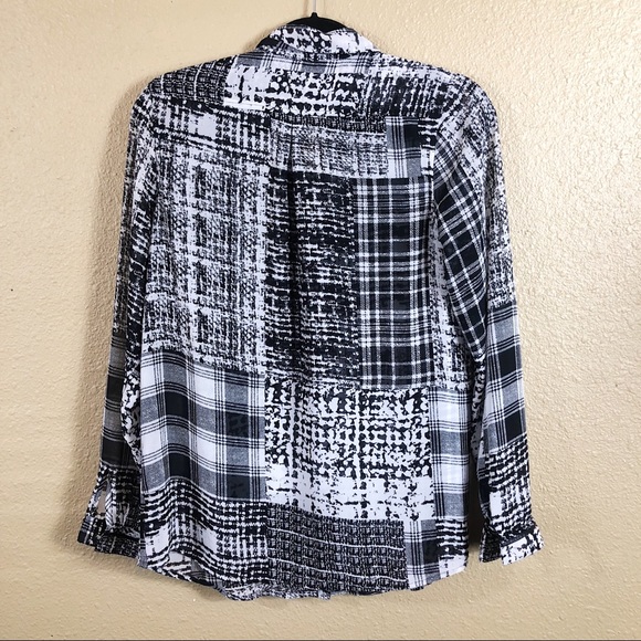 Vince Camuto Sheer Button Up Blouse - Picture 3 of 3